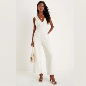 Lulu's Chic Ivory Jumpsuit